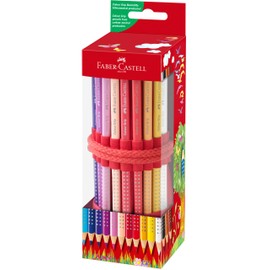 FABER-CASTELL Colour Grip 201541 Colouring Pencils Pack of 18 with Sharpener