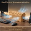 Large Rattan Cable Management Box, Decorative Large Power Strip and