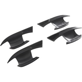 Cubierta de manija de puerta de fibra de carbono para Atto 3 Yuan Plus 2021+, borde protector de cuenco lateral ABS, para accesorio exterior duradero antiarañazos, paquete de 4