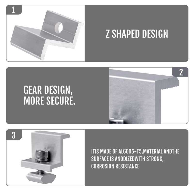Solar Panel Bracket, 4 Pieces 30 mm Solar Panel Z