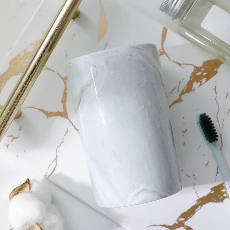 RabyLeo Marble ceramic mug, creative toothbrush holder, simple drinking cup.
