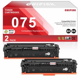 Chipink 075 Toner Cartridge Compatible for Canon 075 Black Toner Cartridge CRG075 075H Ink for Imageclass MF665Cdw MF663Cdw MF662Cdw LBP647Cdw LBP646Cdw MF660 and LBP640 Series Printer (2 Pack)