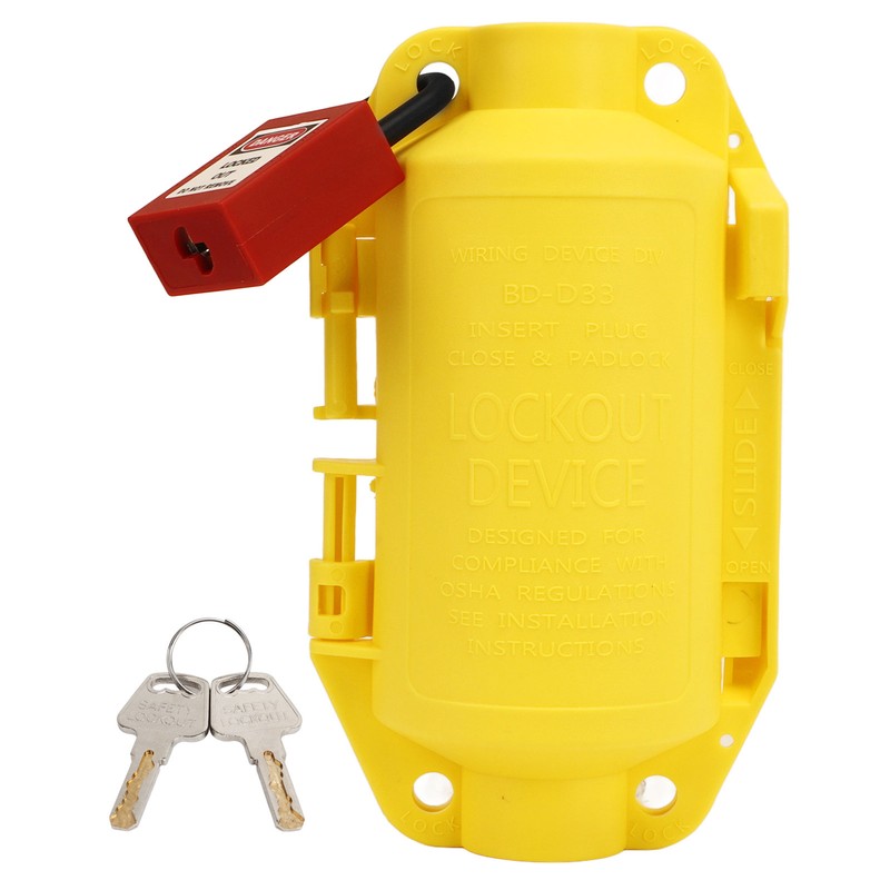 Industrial Electrical Plug Lockout Device Set Universal Electrical Plug Lockout