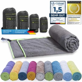 LightDry® Original Microfibre Sports Towel, Backpack, Travel Towel, Sports & Fitness Bath Towel, Absorbent, Lightweight, Antibacterial and Extremely Quick-Drying