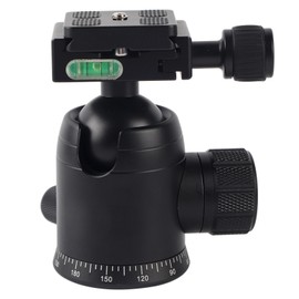 360 Horizontal Rotation Panoramic Camera Tripod Ball Head 36mm Ball 60mm Quick Release Plate(B)