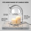 LUDENGJI Modern Candle Warmer Lamp Silver，Wide-Base Scented Candle Warmer with