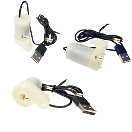 Lsgoodcare USB-Mini-Tauchpumpe, Mikro-Wasserpumpe, 3 V DC, tragbare Wasserpumpe mit 3 Wasserleitungen für Pflanzenbewässerung, 3 Stück