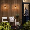Livinlarge Solar Pendant Light Outdoor,Chandelier Hanging Lantern with Edison Bulb,Boho