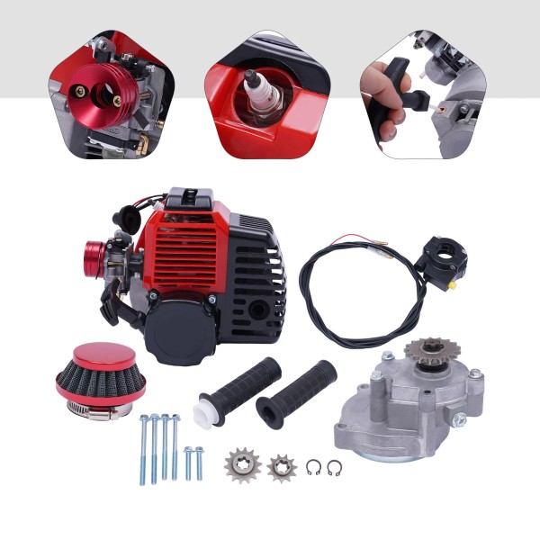 TBvechi Bicycle Motorized 49CC 2-Stroke Gas Petrol Bike Engine Motor