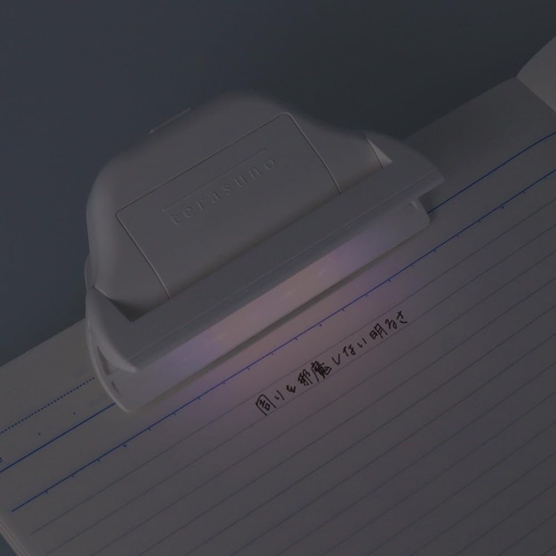 Sunstar Stationery 777986 Terasuno Hikaru Clip, White, Light Included, Sandwich