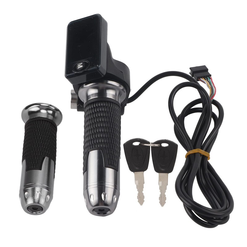 VGEBY 1 Pair Electric Bicycle Twist Throttle Grips LCD Display