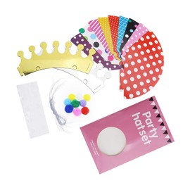 Auto-plaza 11pcs Pet Birthday Party Cone Paper Hats with Colorful Patterns for Pets Dogs Cats, baby children