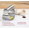 Stainless Steel Garlic Press Garlic Crusher Curved Shaped Presser and