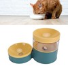 Pet Double Bowl Water Dispenser 1L Neck Protection Anti Tip