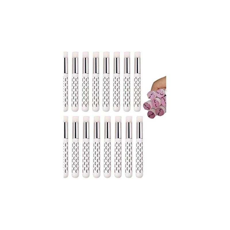 20 Pieces White Lash Cleansing Brush + 2 Lash Wands