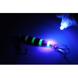 Pocket Glow in the Dark UV LED Black Light 395nm with Small Carabiner, Pack of 2