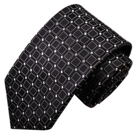 Michi Kolondon MKJ-040 Wrinkle-Resistant Bonding Processing Fabric Lined Volume, Made in Japan Necktie Brand Koshino Small Pattern Silk 100% Unisex Compatible, multicolor (black / gray)