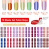 DANNEASY 16 Sheets French Nail Polish Stickers Full Nail Wraps