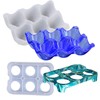 2 Pieces Egg Holder Silicone Resin Mold 6 Cups Egg