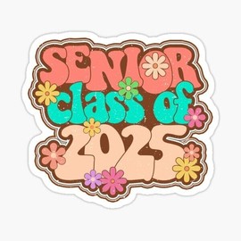 Modern Works class of 2025 hippy  graduation Vinyl  Sticker  cup Window Bumper Wall Laptop