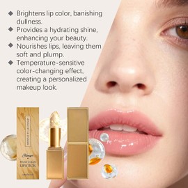 Labial Ajustable por pH que Cambia de Color - Larga Duración 24H, Fórmula Hidratante y Nutritiva, Brilla y Aclara el Color de los Labios con un Acabado Brillante, Ideal para Mujeres Maduras (3.5 g) Ajustable por pH