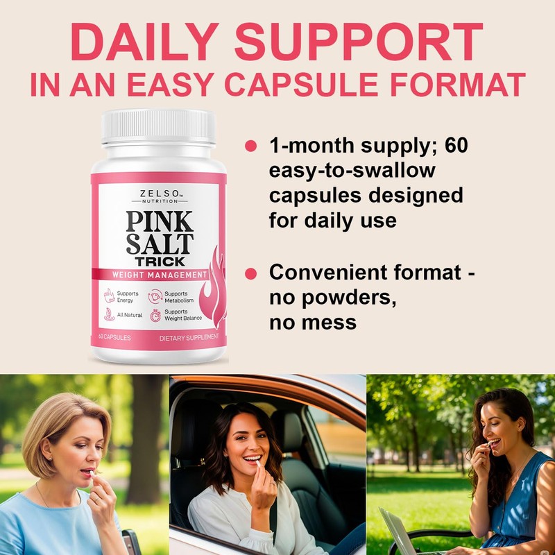 (2 Pack) Pink Salt Weight Trick Capsules - New Pink