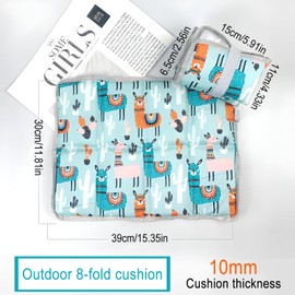 Zliger Outdoor Seat Cushion, Pack of 2, Wear-Resistant, Durable, Stadium Seat Cushion for Outdoor Playground, Camping, Hiking, Picnic