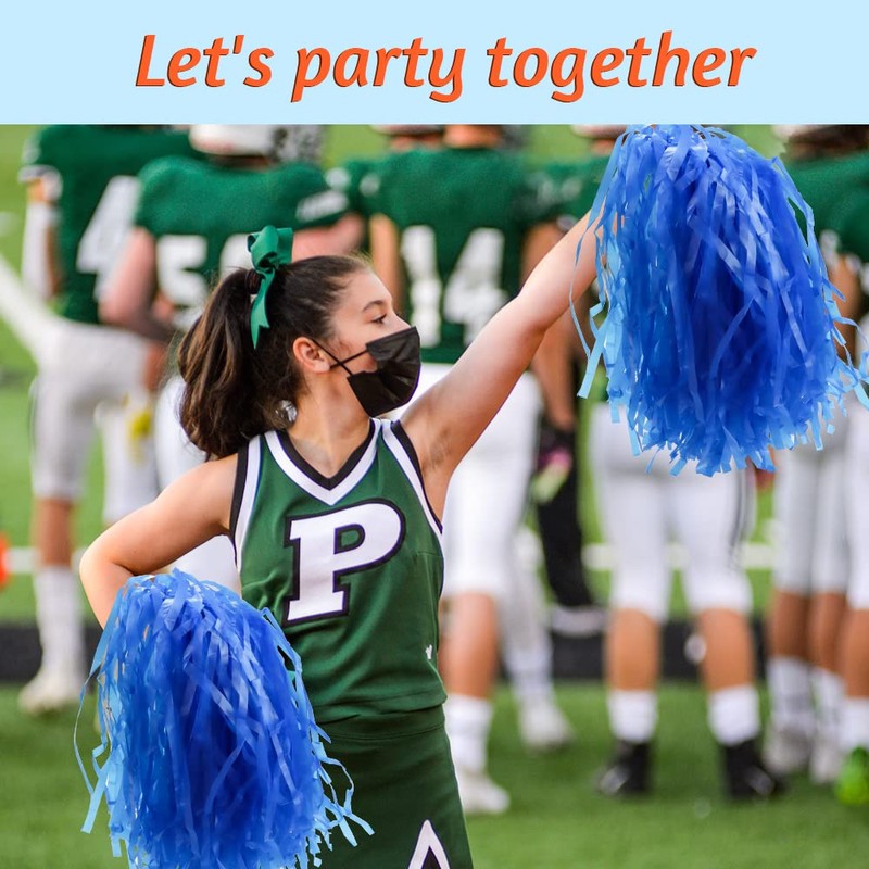 Faxco 12Pack Plastic Pom Poms Cheerleading Pom Poms Sports Dance
