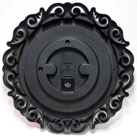 Infinity Instruments Antique Silver Wall Mirror 24 inch Large Round Mirror Living Room Bedroom Circular Mirror Ornamental Round Mirrors for Wall Decor Antique Silver Decorative Mirrors for Bedroom