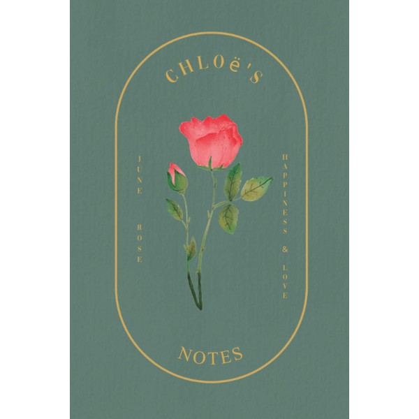 Chloë: Lined Writing Notebook with Personalized Name | Floral Journal: