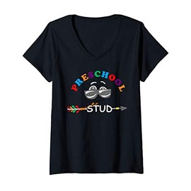 Womens Preschool Stud Cool Sunglasses Back To School for Student V-Neck T-Shirt