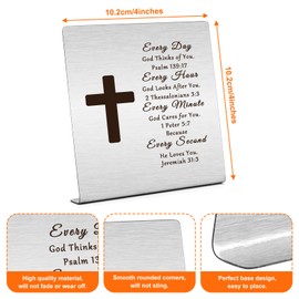 Christian Gift for Women Men Bible Verse Desk Decor Inspirational Religious Gifts Scripture Encouragement Gifts for Friends Keepsake Sign Desk Decor Valentines Birthday Gifts for Mom Sister Coworker