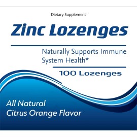 Pastillas de zinc Gluconato de zinc Apoyo al sistema inmunológico - Sabor naranja 100 pastillas