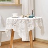 Huierxun Cotton White Lace Small Square Tablecloth 36 x 36