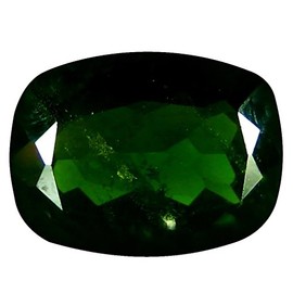 Deluxe Gems 1.47 ct AAA Grade Cushion Shape (8 x 6 mm) Green Color Russian Chrome Diopside Natural Loose Gemstone