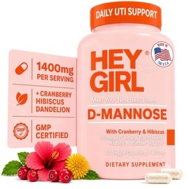 D-Manosa Cápsulas - Apoyo a la Salud del Tracto Urinario - con D-Manosa Natural en Polvo, Arándano, Hibisco y Diente de León - 60 Cápsulas