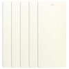 DALIX Ribbed Replacement Blinds Vertical Slats Off White 82.5" Window