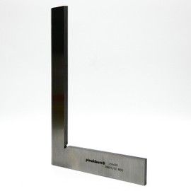 PIMALDAUM® Try Angle Hair Angle 90° Flat Angle with 90° Phase, INOX, for Testing, Straightening and Marking Work in Mechanical Engineering, Locksmith, Carpentry, Professional DIY (Metal, 250 x 160 mm)