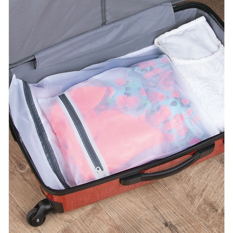iDesign Mesh Laundry Bags with Built in Zipper for Cleaning