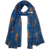 GFM Fox Foxes Animal Scarf FXM-01-TNL Teal 42, FXM-01-TNL Teal