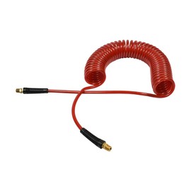 Interstate Pneumatics HR34-020 Red Polyurethane Recoil Air Hose 1/4 Inch x 20 Feet Swivel Fittings