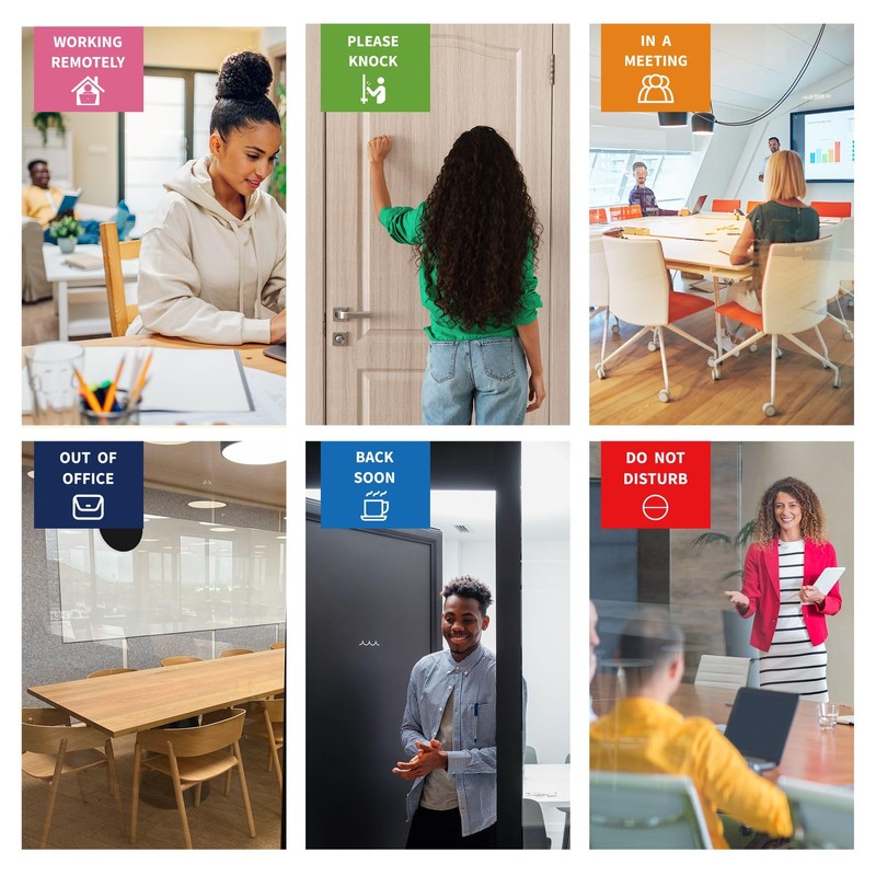 Office Door Signs 6 Options Do Not Disturb, Please Knock,