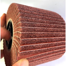 SIGNI Polishing burnishing Drawing Wheel Compatible with Burnishing Machine/Polisher/Sander 120x100mm (120 grit Sandpaper with Non Woven)