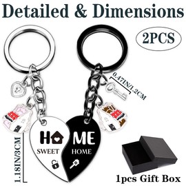 House Warming Gifts New Home - 2026 Housewarming Keychain for Women Men Homeowner, Moving in Keyring for Best Friend Coworker Couple Gift