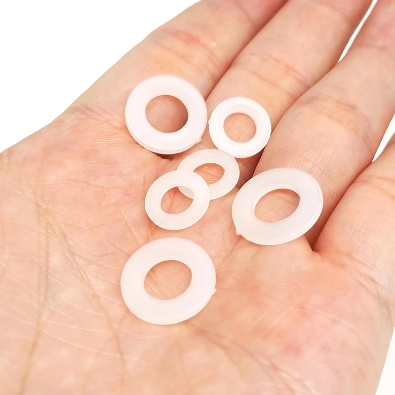 ShaYuLaLa M2-M10 500 Pcs Nylon Flat Washer Set with Plastic