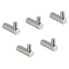 BVL Brushed Towel Hooks, Pack of 5 Wall Hooks, 304