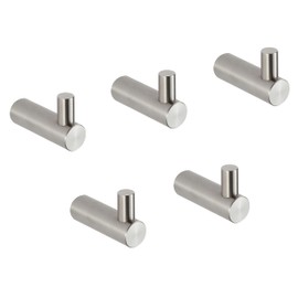 BVL Brushed Towel Hooks, Pack of 5 Wall Hooks, 304 Stainless Steel Coat Hooks