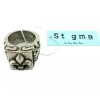 Stigma Mens Silver/Black Fashion Wide Ring Jewelry Size-9