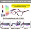 YTDBNS Cat Eye Reading Glasses for Women, 2 Pack Blue