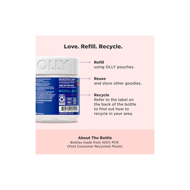 OLLY Men's Daily Multivitamin Gummies – Essential Vitamins & Zinc